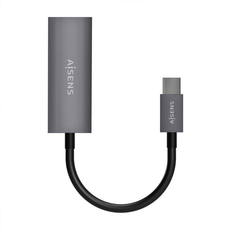 AISENS Conversor USB3.1 Gen1 USB-C A Ethernet Gigabit 10/100/1000 Mbps. Gris. 15cm