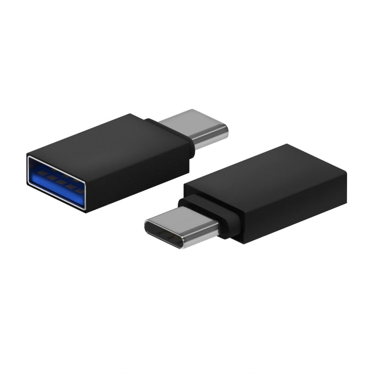 Adaptador mini USB 3.2 Gen1 de aluminio AISENS de 3 A. Tipo USB-C/MA/H. Negro.