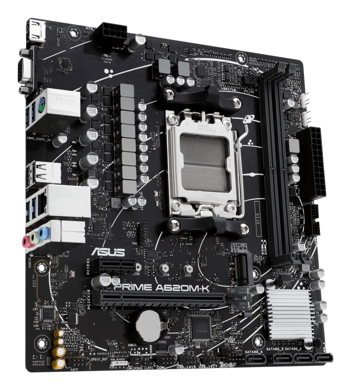 ASUS PRIME A620M-K AMD A620 Zócalo AM5 micro ATX - detalle