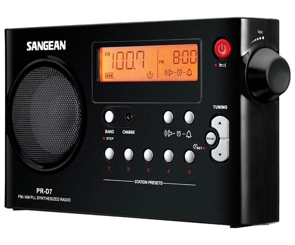 SANGEAN PR-D7 NEGRO / RADIO DESPERTADOR PORTÁTIL - detalle