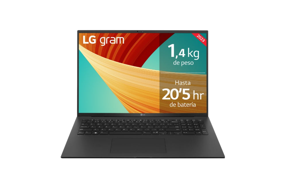 LG 17Z90R Intel® CoreT i7 i7-1360P Portátil 43.2 cm (17") WQXGA 32 GB LPDDR5-SDRAM 1 TB SSD NVIDIA GeForce RTX 3050 Wi-Fi 6 (802.11ax) Windows 11 Home Español Negro