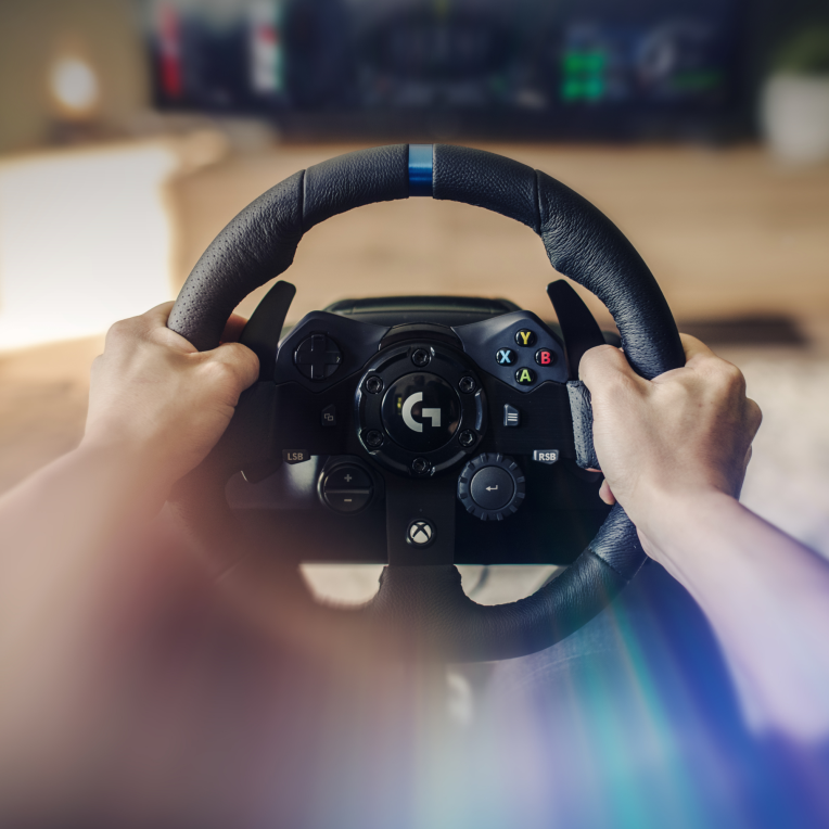 Logitech G G923 Negro USB 2.0 Volante + Pedales Analógico/Digital PC. Xbox One. Xbox Series S. Xbox Series X - detalle