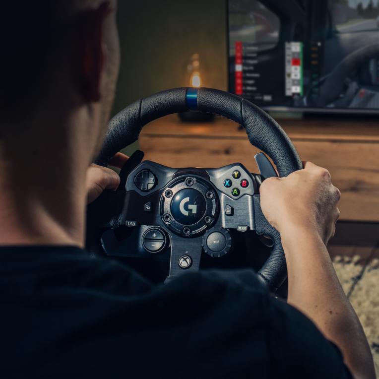 Logitech G G923 Negro USB 2.0 Volante + Pedales Analógico/Digital PC. Xbox One. Xbox Series S. Xbox Series X - detalle