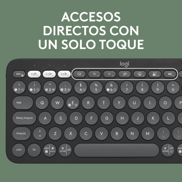 Logitech 920-012227 teclado Ratón incluido Universal RF Wireless + Bluetooth QWERTY Español Grafito