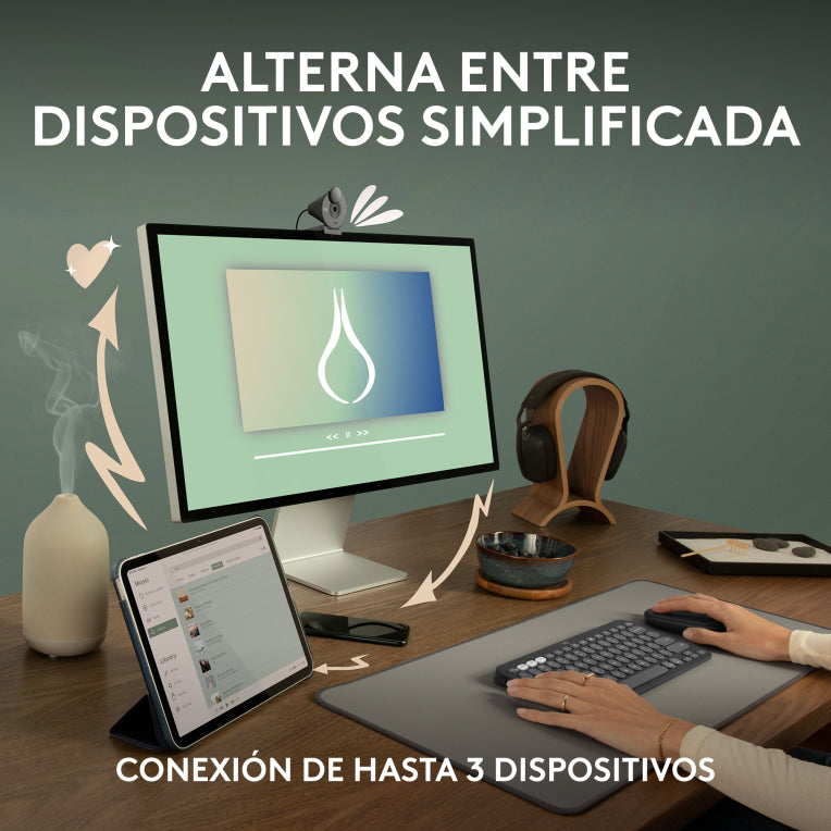 Logitech 910-007015 ratón Viajes Ambidextro RF Wireless + Bluetooth Óptico 4000 DPI