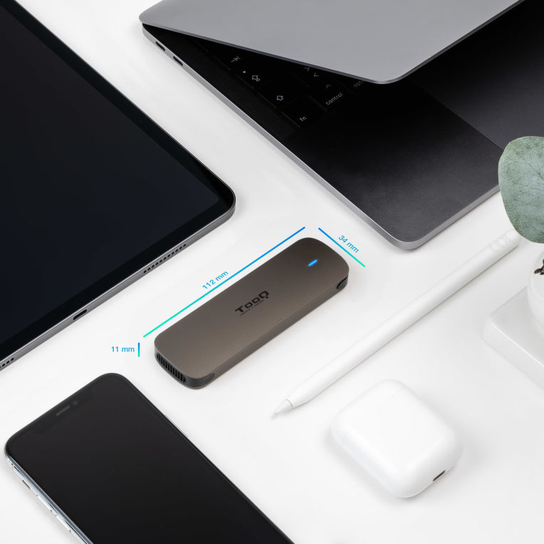 TooQ Caja Externa para SSD M.2 NGFF. Marrón