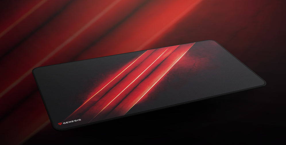 GENESIS Carbon 500 Maxi Flash G2 Alfombrilla de ratón para juegos Negro. Rojo