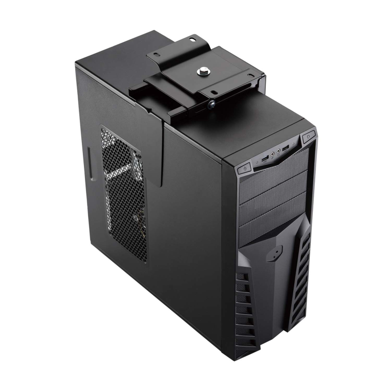 AISENS Soporte Giratorio y Altura Personalizable para CPU por Debajo de Escritorio con Mango de Bloqueo Fácil - detalle