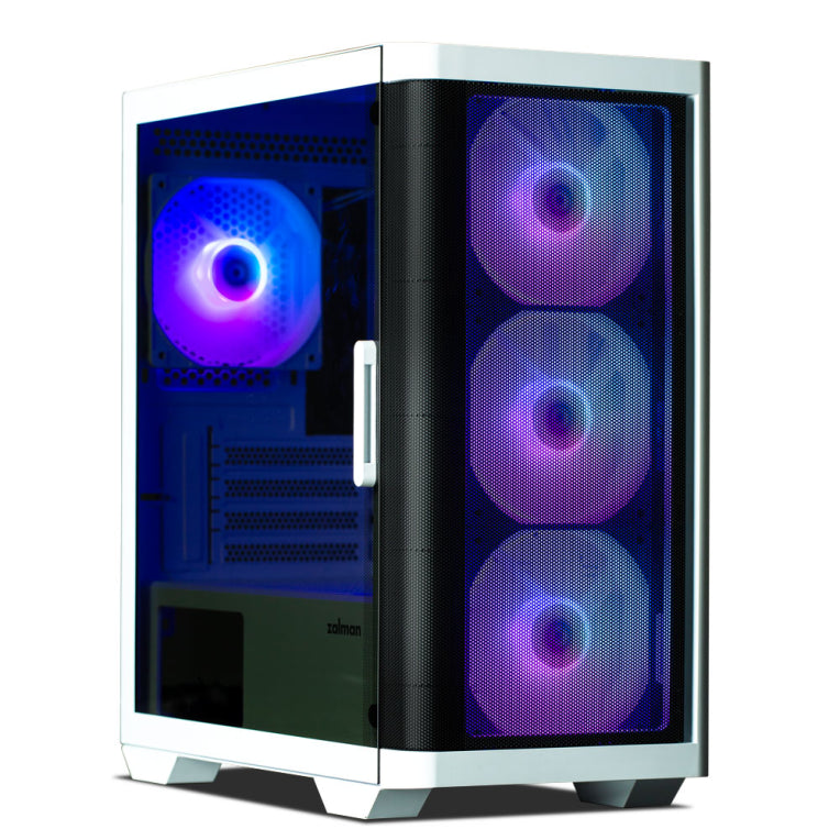Zalman M4 WHITE carcasa de ordenador Mini Tower Negro. Blanco