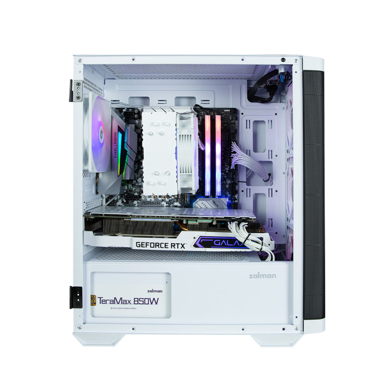 Zalman M4 WHITE carcasa de ordenador Mini Tower Negro. Blanco