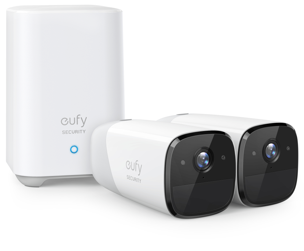 Eufy Camaras de Vigilancia eufyCam 2 Pro. 2K Cámara IP Exterior. 365 días de batería. Compatible con HomeKit. protección IP67. visión Nocturna. Juego de 2 cámaras. sin Tarifa mensual - detalle