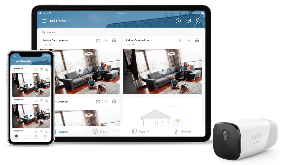 Eufy Camaras de Vigilancia eufyCam 2 Pro. 2K Cámara IP Exterior. 365 días de batería. Compatible con HomeKit. protección IP67. visión Nocturna. Juego de 2 cámaras. sin Tarifa mensual - detalle