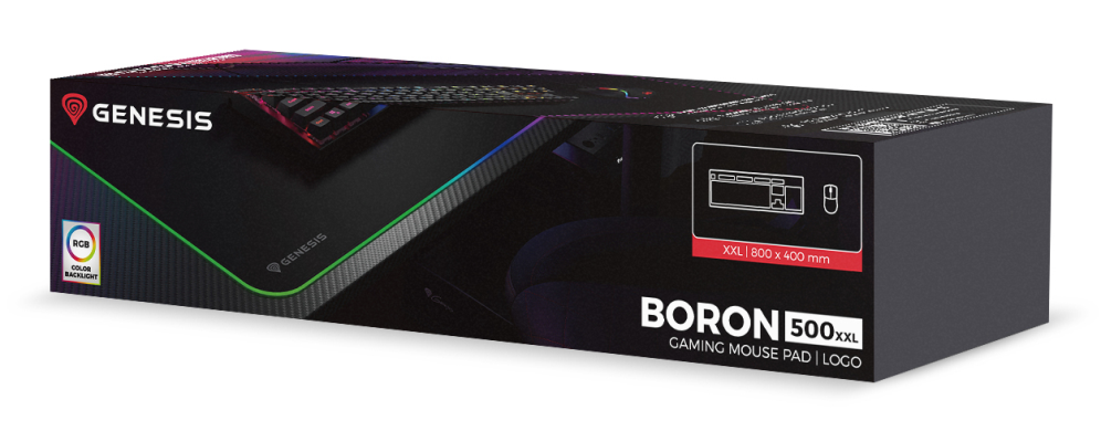 GENESIS Boron 500 XXL RGB Alfombrilla de ratón para juegos Negro - detalle