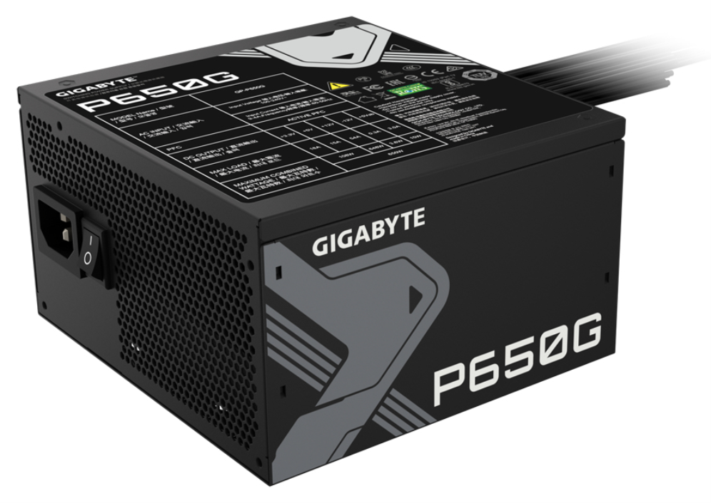 GIGABYTE GP-P650G unidad de fuente de alimentación 650 W 20+4 pin ATX ATX Negro - detalle