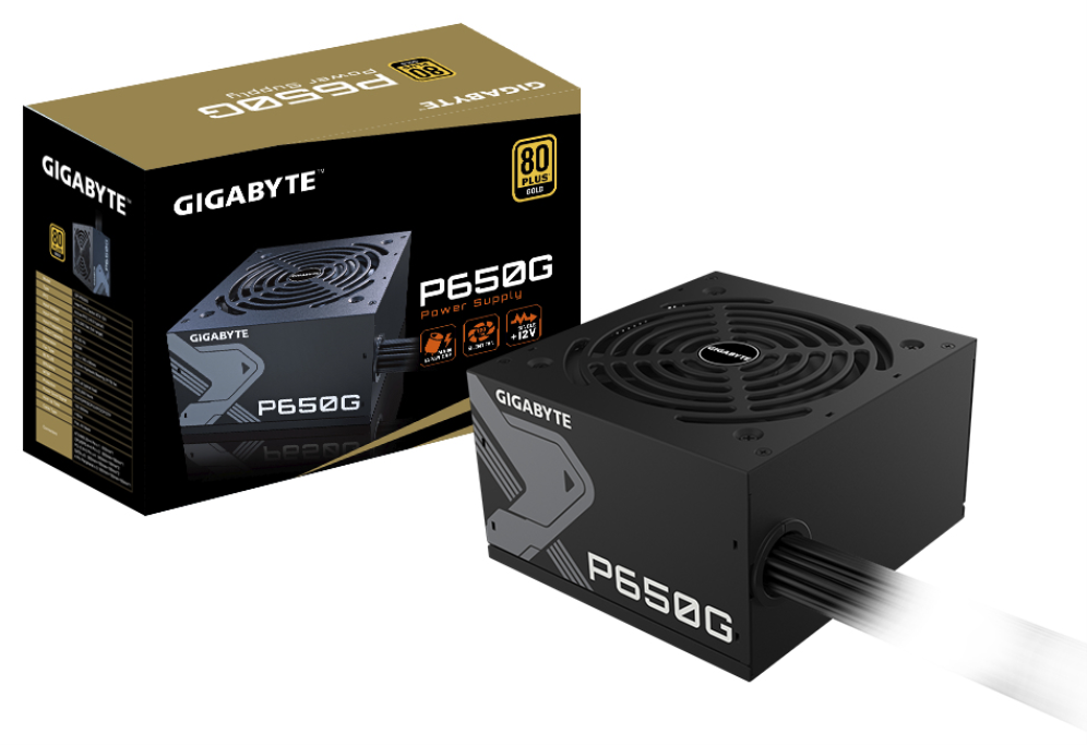 GIGABYTE GP-P650G unidad de fuente de alimentación 650 W 20+4 pin ATX ATX Negro - detalle