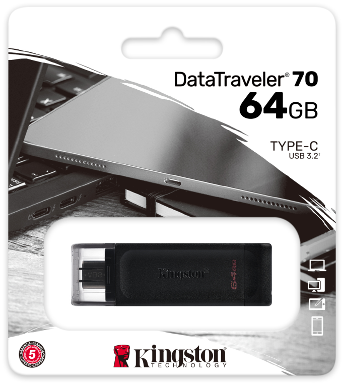Kingston Technology DataTraveler 64GB USB-C 3.2 Gen 1 70 - detalle