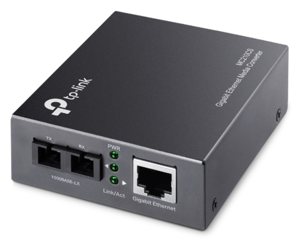 TP-Link MC210CS convertidor de medio 1000 Mbit/s 1310 nm Monomodo Negro - detalle