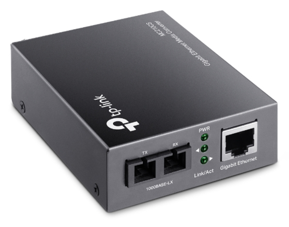 TP-Link MC210CS convertidor de medio 1000 Mbit/s 1310 nm Monomodo Negro - detalle
