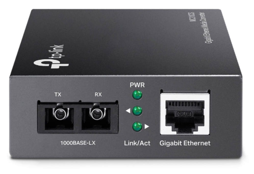 TP-Link MC210CS convertidor de medio 1000 Mbit/s 1310 nm Monomodo Negro - detalle