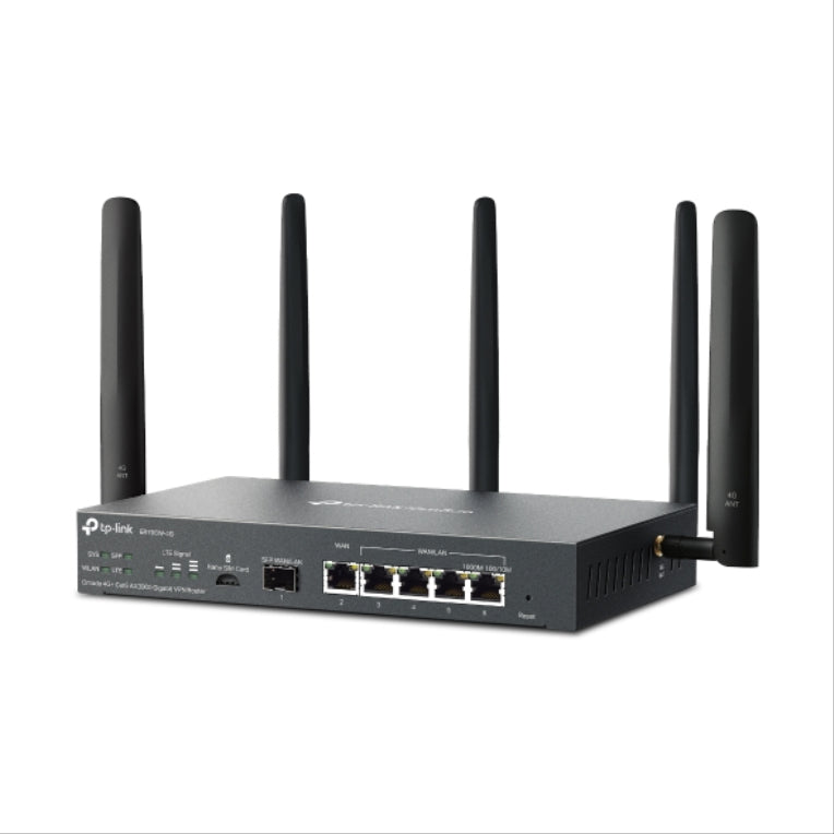 TP-Link Omada ER706W-4G router inalámbrico Gigabit Ethernet Doble banda (2.4 GHz / 5 GHz) Negro