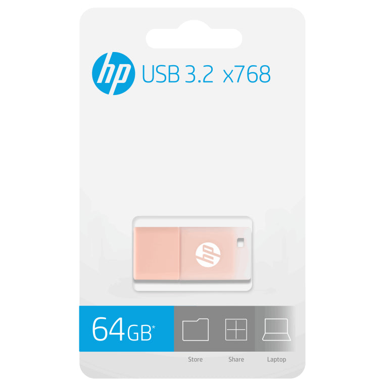 HP HPFD768K-64 unidad flash USB 64 GB USB tipo A 3.2 Gen 1 (3.1 Gen 1) Beige. Rosa