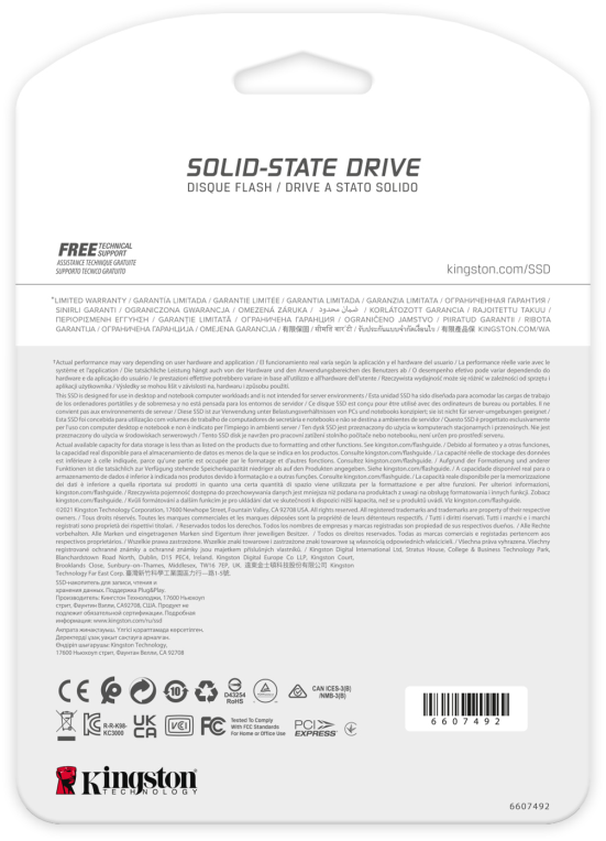 Kingston Technology 2000G FURY RENEGADE M.2 2280 NVMe SSD - detalle