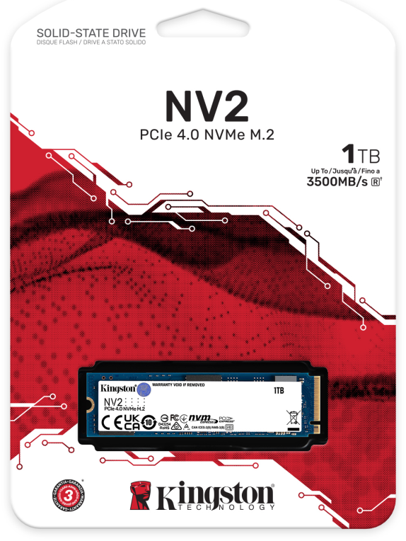 Kingston Technology NV2 1 TB M.2 PCI Express 4.0 NVMe 3D NAND - detalle