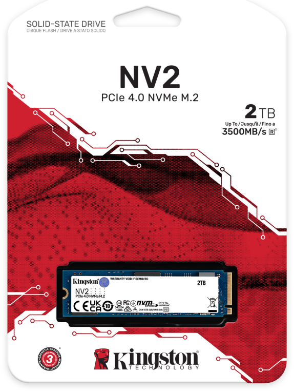 Kingston Technology NV2 2 TB M.2 PCI Express 4.0 NVMe 3D NAND - detalle