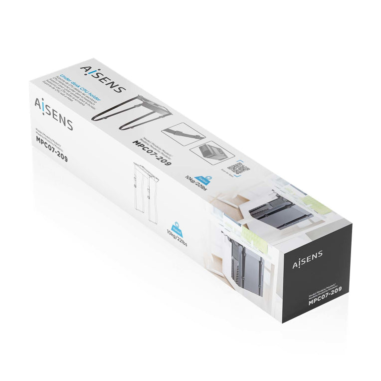 AISENS MPC07-209 soporte de CPU Soporte para instalación de CPU bajo mesa