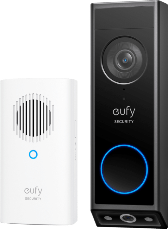 Eufy Security Video Doorbell E340. cámara doble con sistema de control de entregas. 2K Full HD y visión nocturna a color. por cable o con batería. timbre inalámbrico. almacenamiento local ampliable hasta 128 GB. sin cuotas mensuales - detalle
