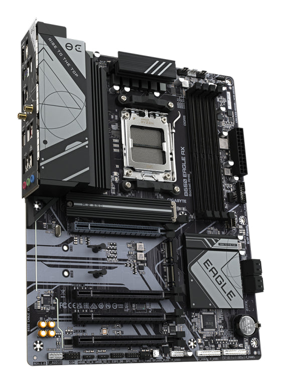 GIGABYTE B650 EAGLE AX Placa base - AMD Ryzen serie 9000. VRM de 12+2+2 fases. hasta 7600 MHz DDR5 (OC). 1xPCIe 5.0 + 2xPCIe 4.0 M.2. LAN GbE. WIFI 6E. USB 3.2 Gen 2