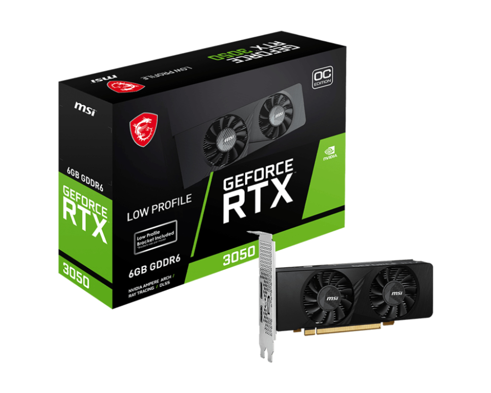MSI GEFORCE RTX 3050 LP 6G OC tarjeta gráfica NVIDIA 6 GB GDDR6 - detalle
