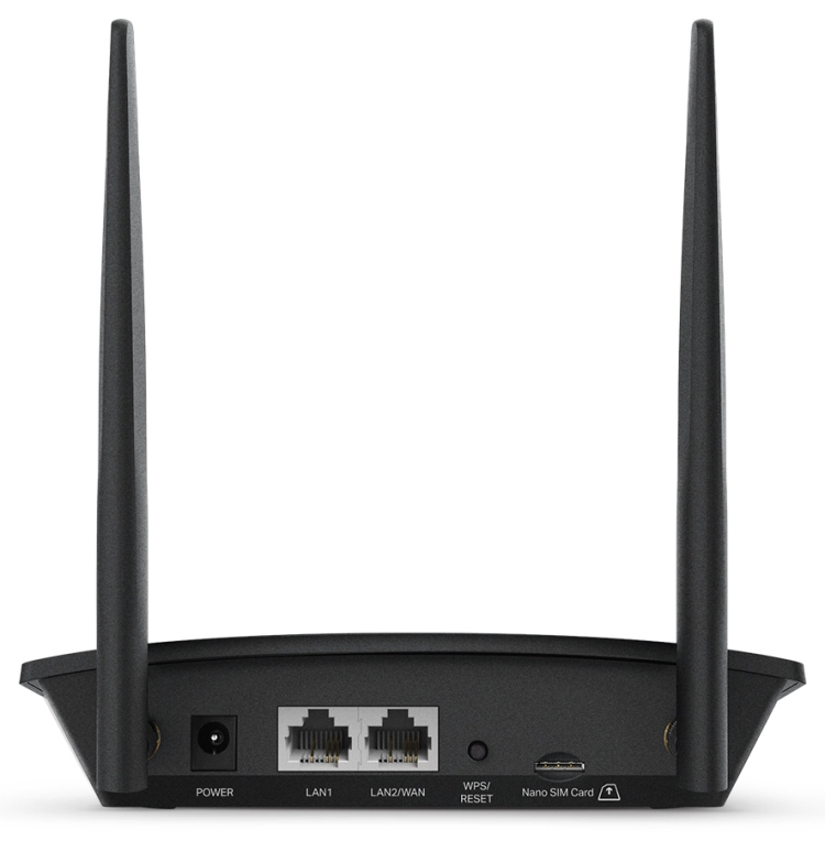 TP-Link TL-MR100 router inalámbrico Ethernet rápido Banda única (2.4 GHz) 4G Negro - detalle