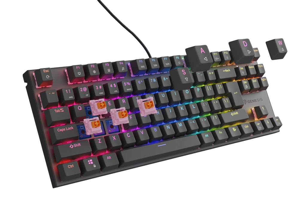 GENESIS Thor 303 TKL teclado Juego USB QWERTY Español Negro