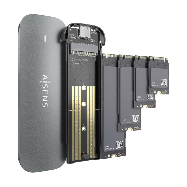 AISENS ASM2-006GRY caja para disco duro externo Caja externa para unidad de estado sólido (SSD)
