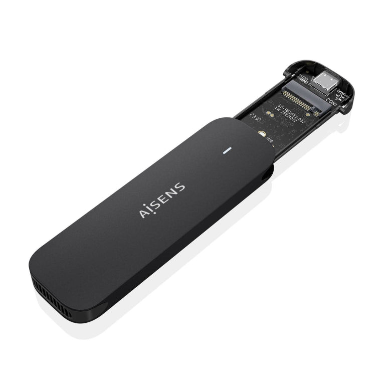 AISENS ASM2-024B caja para disco duro externo Caja externa para unidad de estado sólido (SSD) Negro