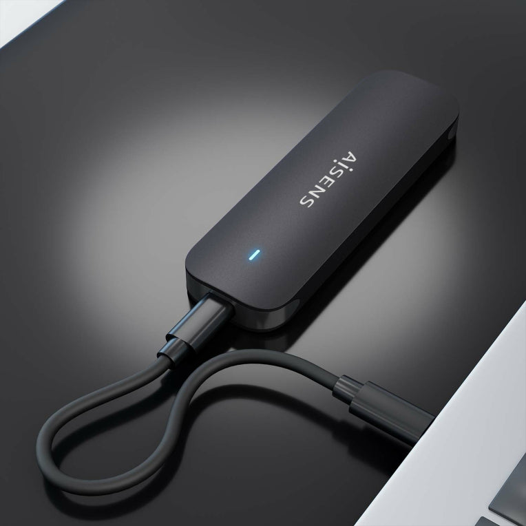 AISENS ASM2-024B caja para disco duro externo Caja externa para unidad de estado sólido (SSD) Negro