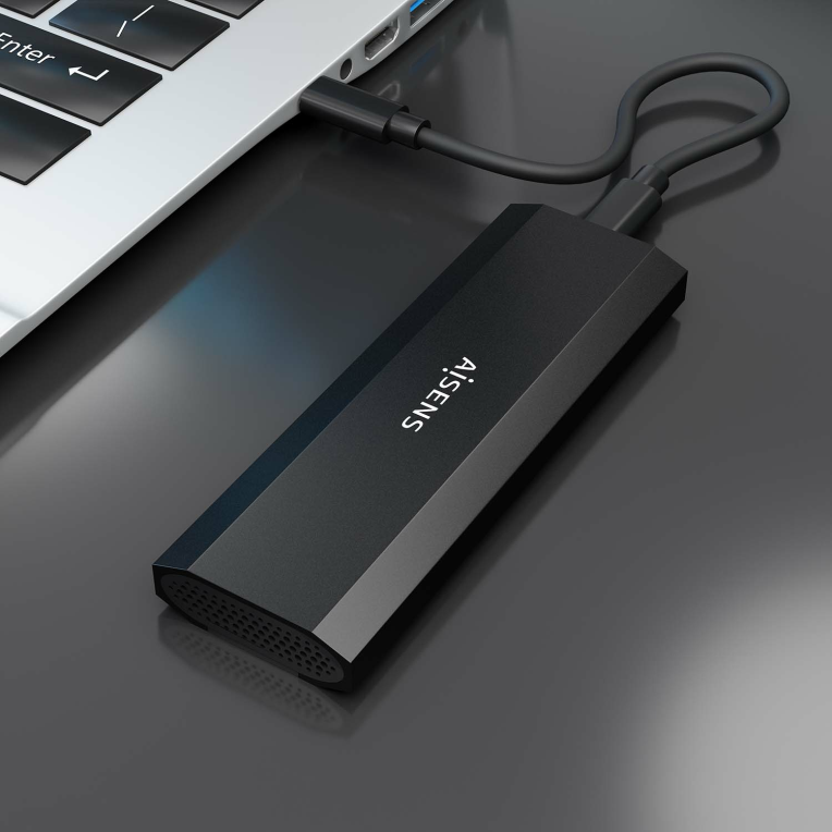 AISENS ASM2-028B caja para disco duro externo Caja externa para unidad de estado sólido (SSD) Negro - detalle