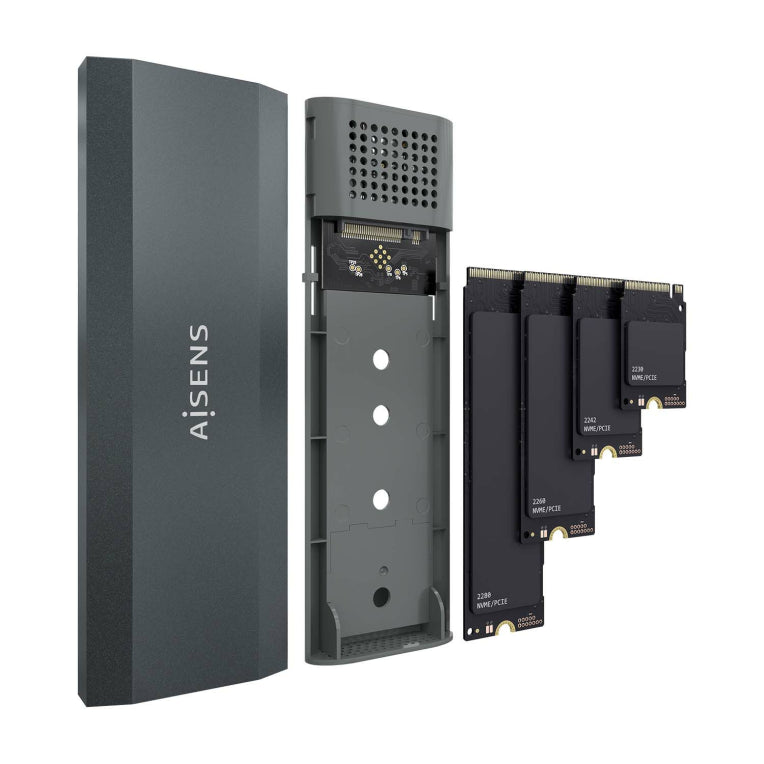 AISENS ASM2-029GR caja para disco duro externo Caja externa para unidad de estado sólido (SSD)