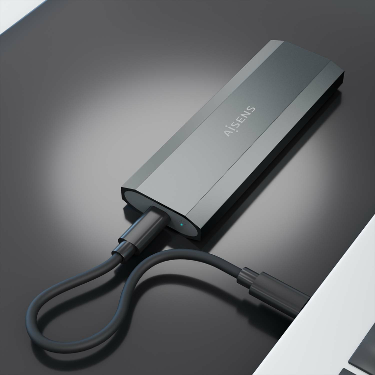 AISENS ASM2-029GR caja para disco duro externo Caja externa para unidad de estado sólido (SSD) - detalle
