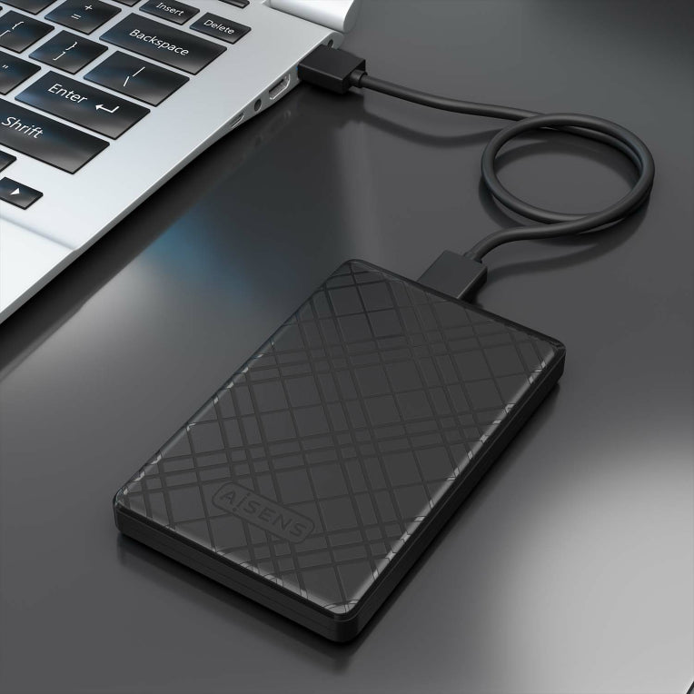 AISENS ASE-2522B caja para disco duro externo Carcasa de disco duro/SSD Negro 2.5"