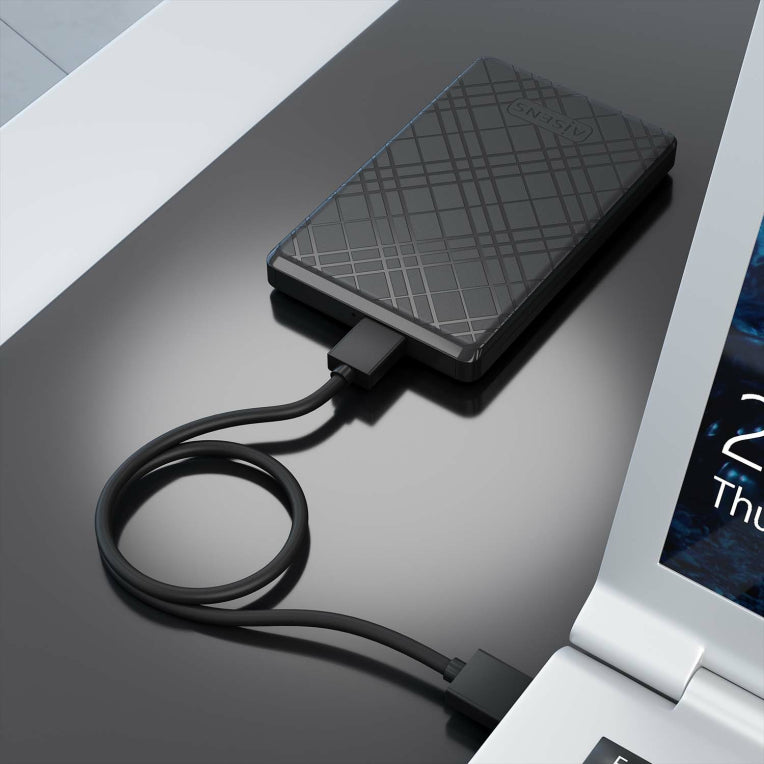 AISENS ASE-2522B caja para disco duro externo Carcasa de disco duro/SSD Negro 2.5"