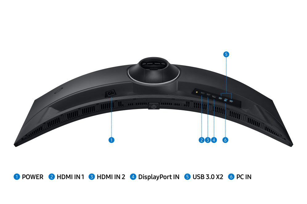 Monitor para PC Samsung G95C, 124,5 cm (49"), 5120 x 1440 píxeles, LED QHD dual, negro