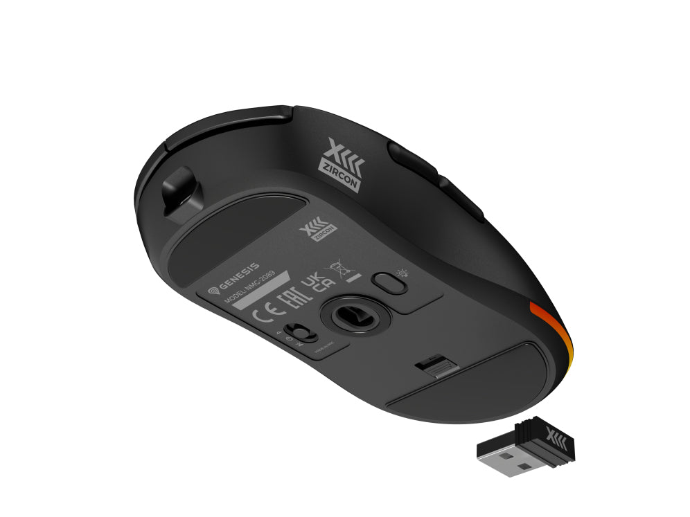 GENESIS Zircon XIII ratón Juego Ambidextro RF Wireless + USB Type-C Óptico 26000 DPI