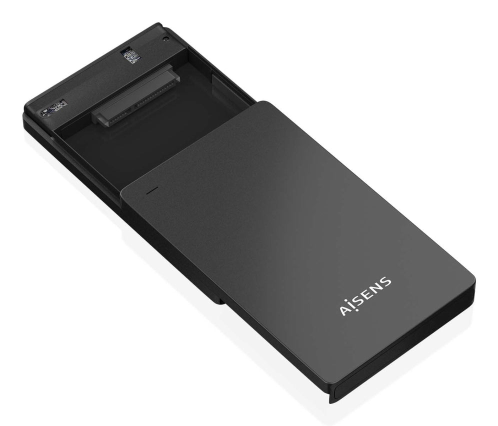 AISENS ASE-2542B caja para disco duro externo Caja de disco duro (HDD) Negro 2.5"