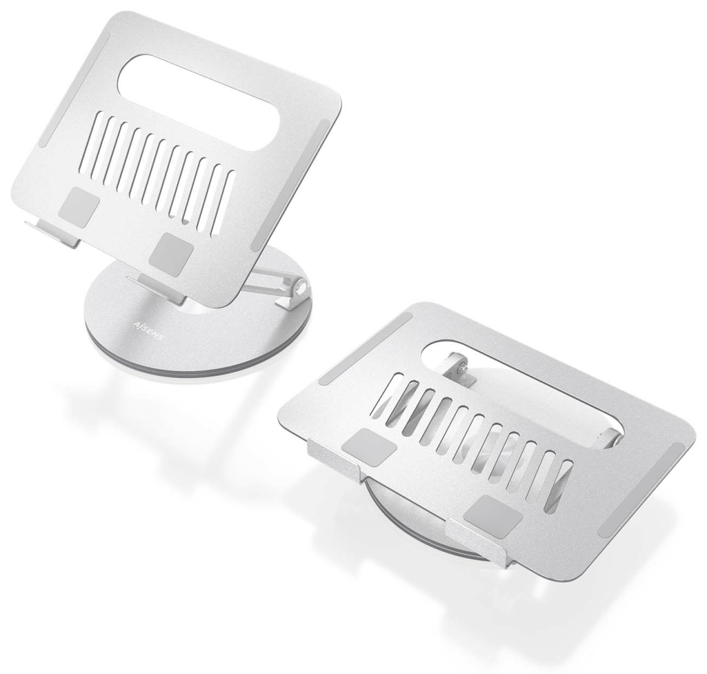 AISENS LPS4SXL-247 soporte para ordenador portátil Soporte para ordenador portátil y tableta Aluminio 43.2 cm (17") - detalle