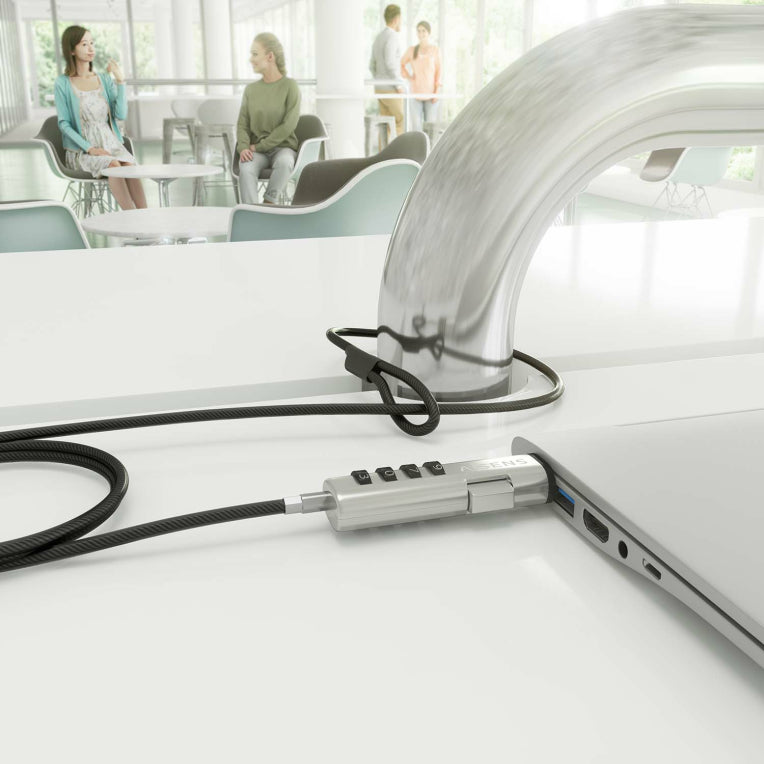 AISENS ASLK-D50N05-BK cable antirrobo Negro 1.5 m