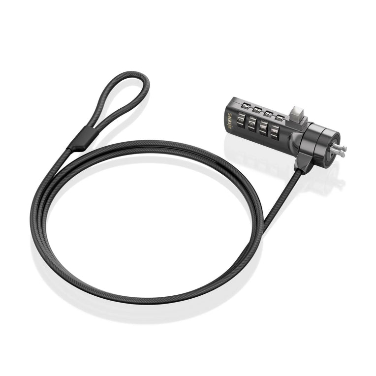 AISENS ASLK-D40N03-BK cable antirrobo Negro 1.5 m