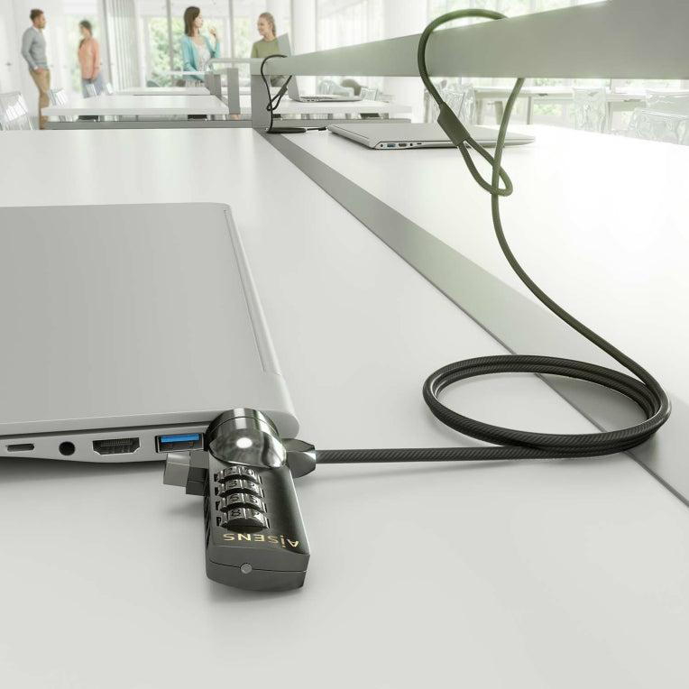 AISENS ASLK-D40N03-BK cable antirrobo Negro 1.5 m