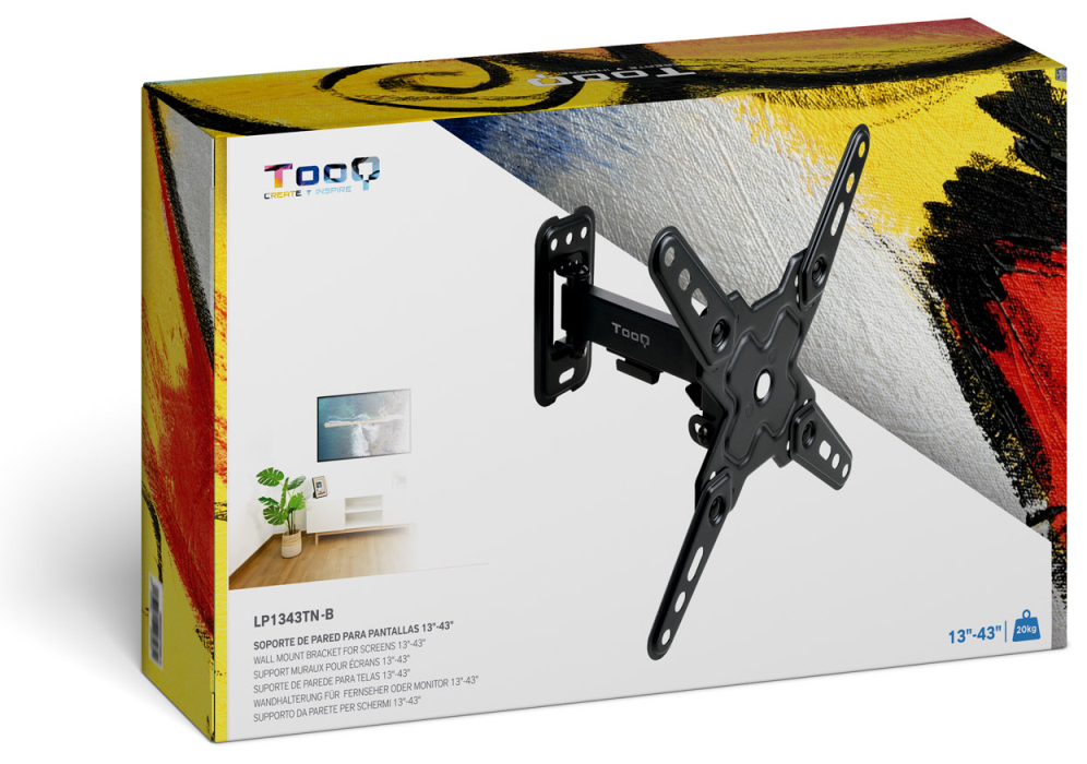 TooQ LP1343TN-B soporte para TV 109.2 cm (43") - detalle